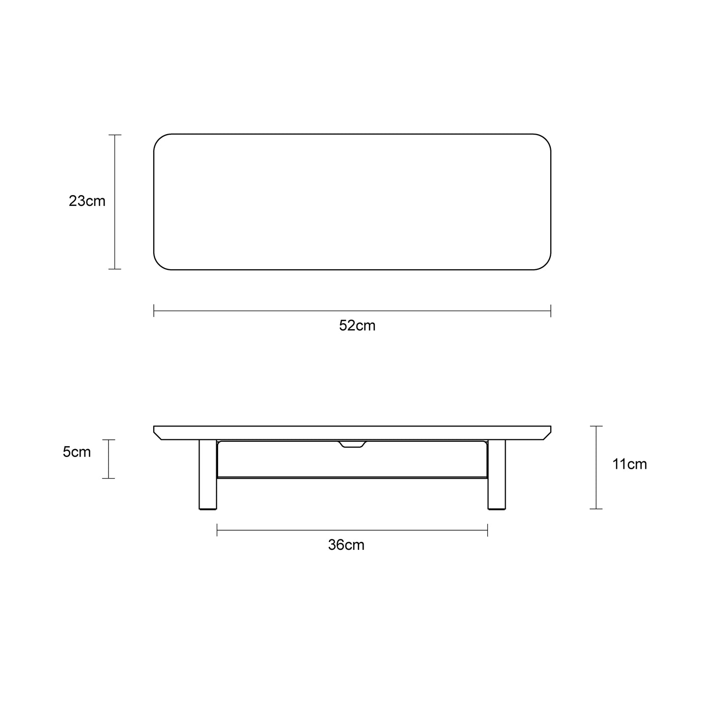 Kệ màn hình Ash 52cm