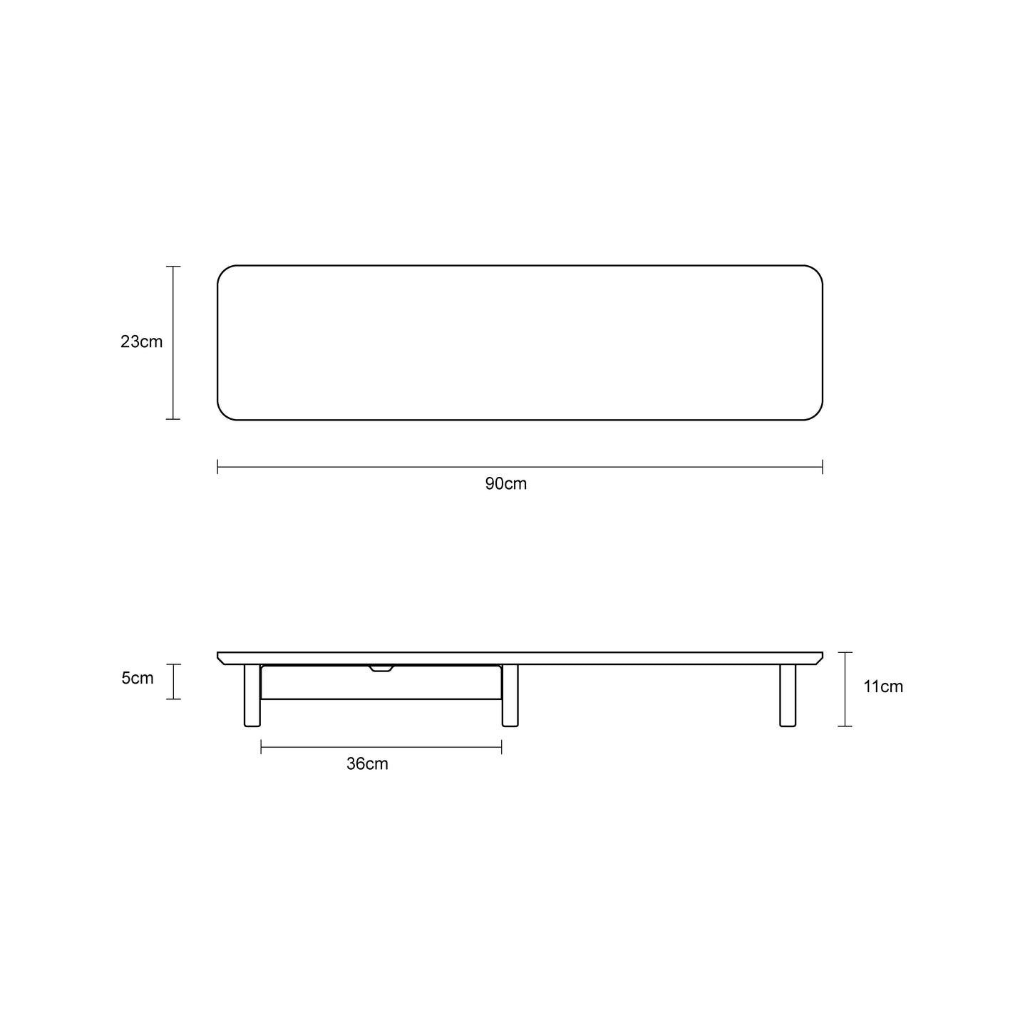 Kệ màn hình Ash 90cm
