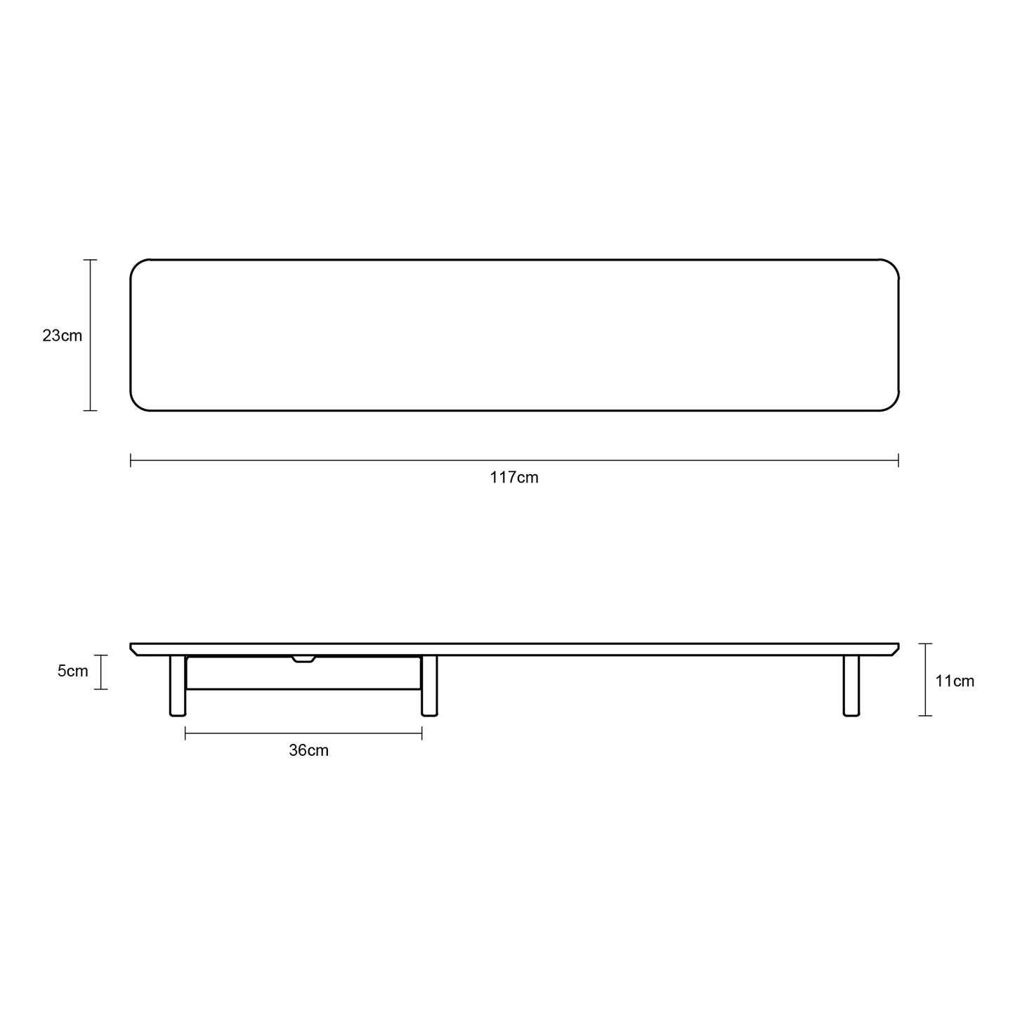 Kệ màn hình Ash 90cm